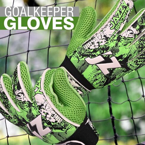 Soccer Goalie Gloves, Goalkeeper Gloves Finger Save,Soccer Gloves 4mm Latex Strong Grip Finger Spine Protection,Goalie Gloves for Kids Youth in Kuwait