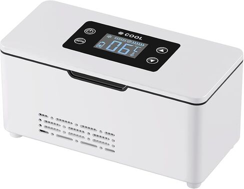 حقيبة سفر مبرد لقلم الأنسولين MVIIOE ثلاجة أنسولين محمولة معتمدة من إدارة أمن المواصلات الأمريكية وشاشة عرض درجة حرارة LED مع نظام درجة حرارة تلقائي يحافظ على التبريد من 35 درجة فهرنهايت إلى 46 درجة فهرنهايت، إنذار شحن USB (أبيض) in Kuwait