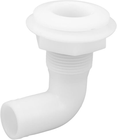 90-Degree Thru Hull Fitting, Marine Thru Hull Connector Leakproof Ergonomic Reliable Rugged 90° Thru Hull Fitting for Yacht Boats (Black) in Saudi Arabia