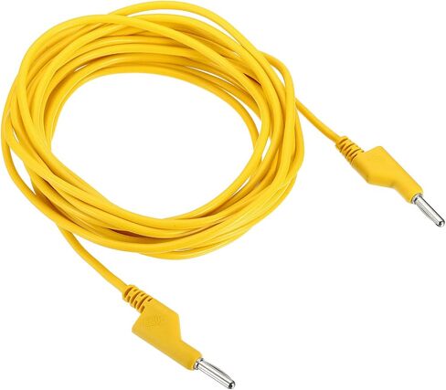 PATIKIL 4mm Banana Plug to Banana Plug Test Leads, 4mm OD 1000V/20A 13AWG Copper Flexible Stackable Cable Line Wire for Multi-Meter, Electrical Test Jumper 5m / 16.4ft, Blue in Saudi Arabia