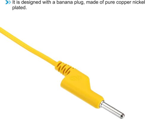 PATIKIL 4mm Banana Plug to Banana Plug Test Leads, 4mm OD 1000V/20A 13AWG Copper Flexible Stackable Cable Line Wire for Multi-Meter, Electrical Test Jumper 5m / 16.4ft, Blue in Saudi Arabia