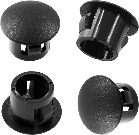 50 قطعة من سدادات الفتحات البلاستيكية 6 مم / 1/4 بوصة، غطاء فتحة من النوع الأسود المتدفق في المقابس البلاستيكية، أنبوب فتحة غطاء الأنبوب، قابس غطاء نهاية مستدير، قابس لوحة غطاء لأثاث طاولة الكرسي in Kuwait