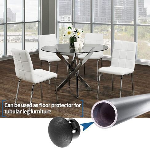 50 قطعة من سدادات الفتحات البلاستيكية 6 مم / 1/4 بوصة، غطاء فتحة من النوع الأسود المتدفق في المقابس البلاستيكية، أنبوب فتحة غطاء الأنبوب، قابس غطاء نهاية مستدير، قابس لوحة غطاء لأثاث طاولة الكرسي in Kuwait