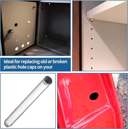 50 قطعة من سدادات الفتحات البلاستيكية 6 مم / 1/4 بوصة، غطاء فتحة من النوع الأسود المتدفق في المقابس البلاستيكية، أنبوب فتحة غطاء الأنبوب، قابس غطاء نهاية مستدير، قابس لوحة غطاء لأثاث طاولة الكرسي in Kuwait