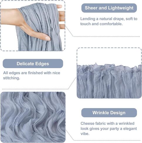 Sage Green Cheesecloth Table Runner 4 Packs 10ft long Gauze Table Runner Rustic Sheer Runner for Baby Shower Cake Table Decorations in Saudi Arabia