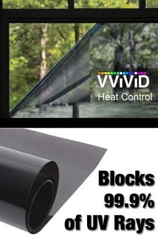 Dark Window Glass Tint Heat Control Anti UV Vinyl Wrap 30 Inch x 17.9 Inch Darkening Climate Control Roll (40% Mid-Dark Tint 2 rolls) in Saudi Arabia