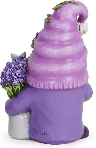 Hodao Lavender Gnomes Decorations - Spring Garden Decorations - Indoor/Outdoor Ornament - Perfect Home Decor Gift Choice (Purple) in Saudi Arabia