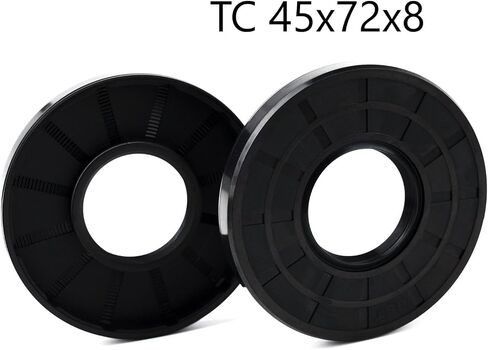 XIKE 2PCS Oil Seal, Lip Seals TC 45mm x 72mm x 8mm Nitrile Rubber Cover Double Lip with Spring,Oil Shaft Seal Fit for Bearing Shaft in Saudi Arabia