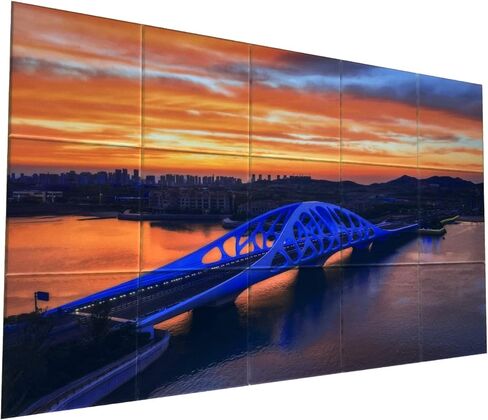 Night View of Art Colored Bridge 15 Pack Acoustic Foam Panel Wedge Studio Soundproofing Wall Tiles 12" X 12" in Saudi Arabia