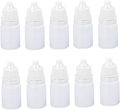 زجاجات قطارة بلاستيكية قابلة لإعادة التعبئة وقابلة للعصر سعة 5 مل، حاويات زيت عطري لقطرات العين الفارغة الناعمة مع غطاء لولبي مقاوم للأطفال (10 عبوات) in Kuwait