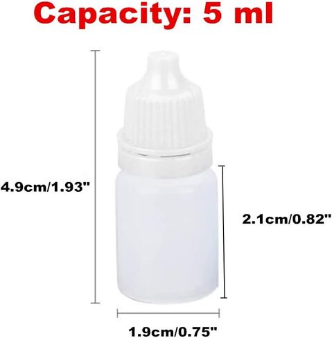 زجاجات قطارة بلاستيكية قابلة لإعادة التعبئة وقابلة للعصر سعة 5 مل، حاويات زيت عطري لقطرات العين الفارغة الناعمة مع غطاء لولبي مقاوم للأطفال (10 عبوات) in Kuwait