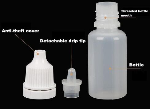 زجاجات قطارة بلاستيكية قابلة لإعادة التعبئة وقابلة للعصر سعة 5 مل، حاويات زيت عطري لقطرات العين الفارغة الناعمة مع غطاء لولبي مقاوم للأطفال (10 عبوات) in Kuwait
