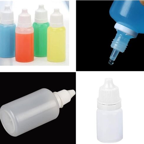 زجاجات قطارة بلاستيكية قابلة لإعادة التعبئة وقابلة للعصر سعة 5 مل، حاويات زيت عطري لقطرات العين الفارغة الناعمة مع غطاء لولبي مقاوم للأطفال (10 عبوات) in Kuwait