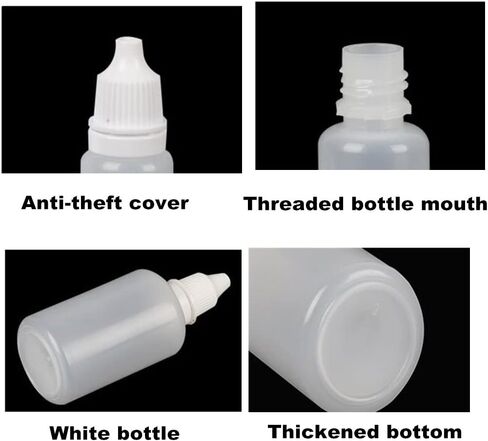 زجاجات قطارة بلاستيكية قابلة لإعادة التعبئة وقابلة للعصر سعة 5 مل، حاويات زيت عطري لقطرات العين الفارغة الناعمة مع غطاء لولبي مقاوم للأطفال (10 عبوات) in Kuwait