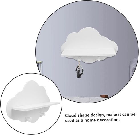Amosfun 1pc Shelf Partition Wooden Pearlescent White in Saudi Arabia