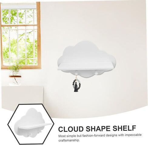 Amosfun 1pc Shelf Partition Wooden Pearlescent White in Saudi Arabia