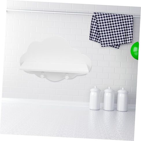 Amosfun 1pc Shelf Partition Wooden Pearlescent White in Saudi Arabia