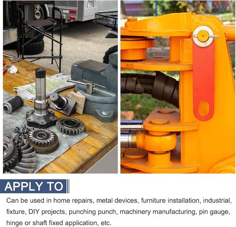 دبابيس Clevis (4 مم × 25 مم) 10 قطع، دبوس تثبيت مسطح من الفولاذ المقاوم للصدأ بفتحة واحدة 304 - للأجهزة المعدنية، وتركيب الأثاث، والصناعية، DIY in Kuwait