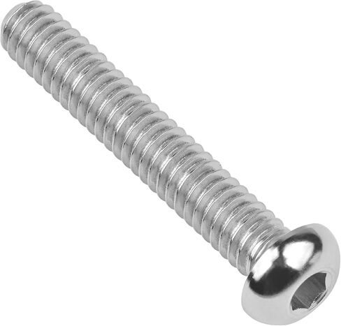 1/4-20 x 5/8" Titanium Button Head Socket Cap Bolts Screws Allen Hex Drive Fully Thread Pack of 8 (1/4-20x5/8, Silver) in Kuwait