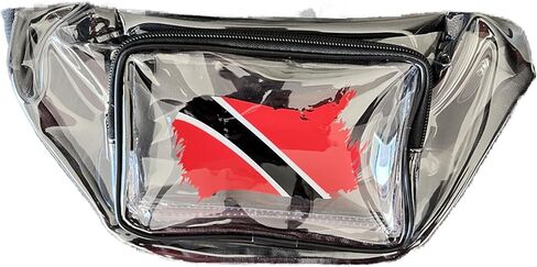 حقيبة خصر لطيفة من Clear Fanny Pack معتمدة من الكرنفال الكاريبي، حقيبة شفافة بحزام قابل للتعديل للنساء والرجال والشاطئ والحركة وحقيبة الحفلات (أسود) in Saudi Arabia