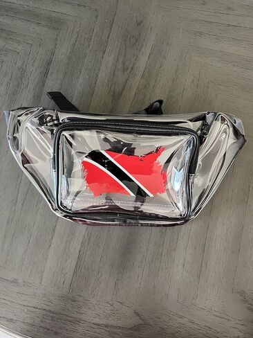 حقيبة خصر لطيفة من Clear Fanny Pack معتمدة من الكرنفال الكاريبي، حقيبة شفافة بحزام قابل للتعديل للنساء والرجال والشاطئ والحركة وحقيبة الحفلات (أسود) in Saudi Arabia