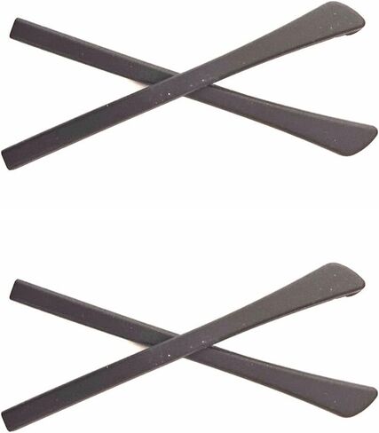 Silicone Rubber Rectangle Hole Anti-Slip Ear Sock Pieces Tube Temple Sleeves for Glass Sunglass Frames TT007 (Black - 2 Pairs) in Saudi Arabia