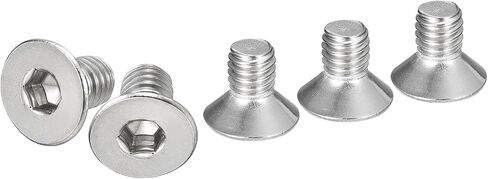 M6-1 x 10mm Flat Head Socket Cap Screws, 25 Pack 304 Stainless Steel Hex Socket Flat Head Screws, Full Thread, Countersunk Bolts in Saudi Arabia