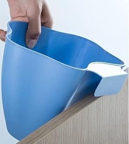 سلة مهملات المطبخ المعلقة من Muellery، وعاء قمامة فوق الخزانة، سلة المهملات، جمع بقايا الطعام، وردي TPKS79788Pink in Kuwait