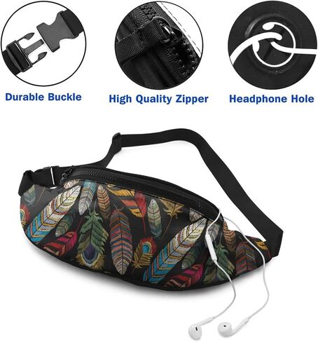 Rainbow Fanny Pack For Men Women,With Adjustable Zipper Lightweight Strap Waist Pack For Casual Running Hiking in Saudi Arabia