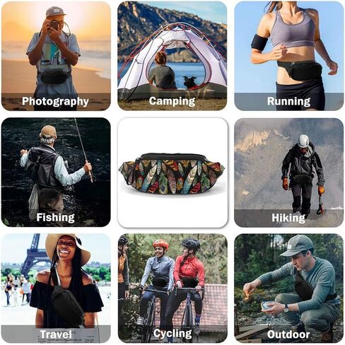 Rainbow Fanny Pack For Men Women,With Adjustable Zipper Lightweight Strap Waist Pack For Casual Running Hiking in Saudi Arabia