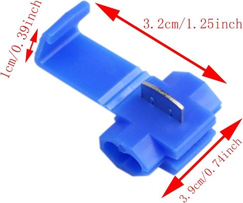 100 قطعة سكوتش أقفال موصلات الأسلاك سكوتش أقفال سريعة لصق كابلات الموصلات الأزرق كابلات الموصلات ل AWG16-14 ، VCD-335D6S5JH in Kuwait