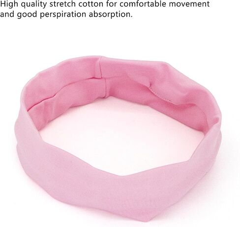 Non Slip Headbands for Women Elastic Hair Bands for Women Sweat Wicking Stretchy Headband Soft Cloth Fabric Sweat Headbands Yoga Running Sport D2-GTFD in Saudi Arabia