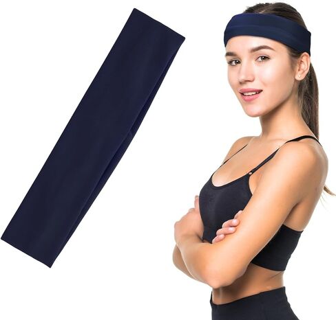 Non Slip Headbands for Women Elastic Hair Bands for Women Sweat Wicking Stretchy Headband Soft Cloth Fabric Sweat Headbands Yoga Running Sport D2-GTFD in Saudi Arabia