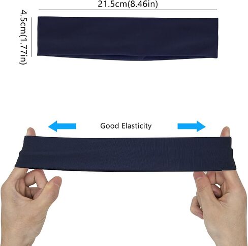 Non Slip Headbands for Women Elastic Hair Bands for Women Sweat Wicking Stretchy Headband Soft Cloth Fabric Sweat Headbands Yoga Running Sport D2-GTFD in Saudi Arabia