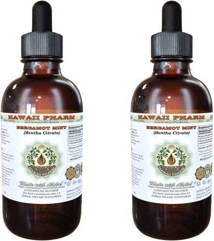 Bergamot Mint Alcohol-Free Liquid Extract, Bergamot Mint (Mentha Citrata) Dried Flowering Tops Glycerite Herbal Supplement 2 oz in Saudi Arabia