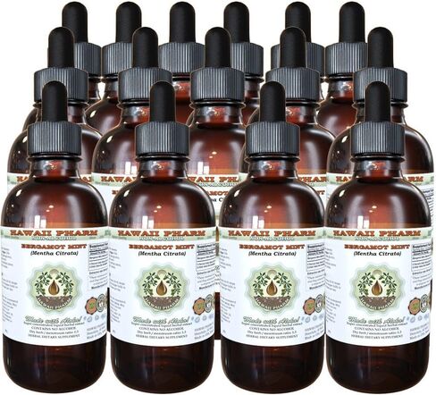 Bergamot Mint Alcohol-Free Liquid Extract, Bergamot Mint (Mentha Citrata) Dried Flowering Tops Glycerite Herbal Supplement 2 oz in Saudi Arabia