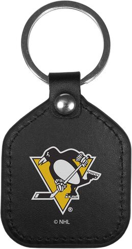 Siskiyou NHL unisex-adult Leather Square Key Chains in Saudi Arabia