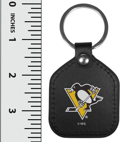 Siskiyou NHL unisex-adult Leather Square Key Chains in Saudi Arabia