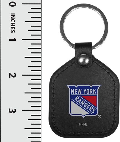 Siskiyou NHL unisex-adult Leather Square Key Chains in Saudi Arabia