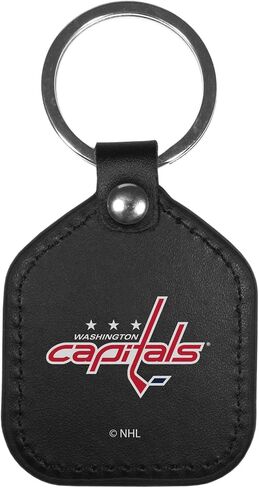 Siskiyou NHL unisex-adult Leather Square Key Chains in Saudi Arabia