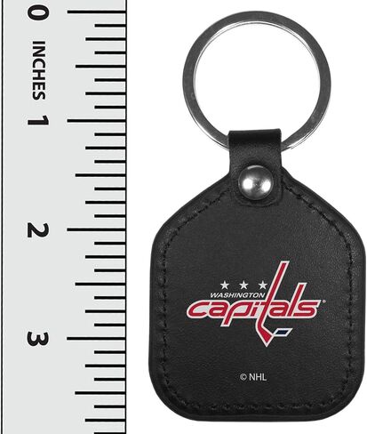 Siskiyou NHL unisex-adult Leather Square Key Chains in Saudi Arabia