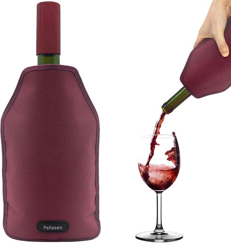 Portable Wine Cooler Sleeve Reusable Wine Bottle Chiller Flexible Wine Ice Bag Keep Wine Cool and Refreshing for 750ml Standard Size Bottles Red Wine, White Wine & Champagne (Black) in Kuwait