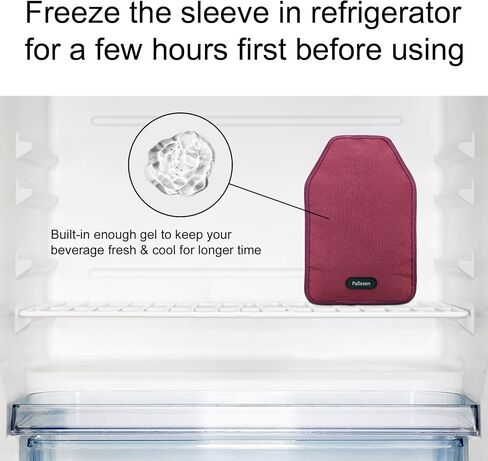 Portable Wine Cooler Sleeve Reusable Wine Bottle Chiller Flexible Wine Ice Bag Keep Wine Cool and Refreshing for 750ml Standard Size Bottles Red Wine, White Wine & Champagne (Black) in Kuwait