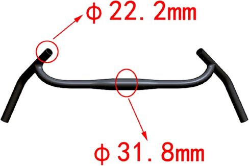 مقود الدراجة 31.8 مم برو تصميم زاوية التأرجح الخارجية من ألياف الكربون مقود الدراجة ذو زاوية كبيرة لدراجات الحصى ودراجات الطريق عبر البلاد والسفر 580 مم/640 مم in Kuwait