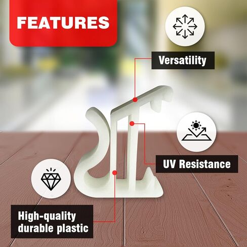 Amazing Drapery Hardware 1" Hidden Valance Clips with 9/16" Projection - UV Stable, for Horizontal Wood or Mini Blinds - 20 Pack in Kuwait