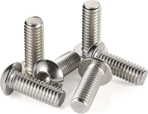 M3-0.5 x 6mm Button Head Socket Cap Screws, Allen Socket Drive, Stainless Steel 18-8, Bright Finish, Quantity 100 in Kuwait