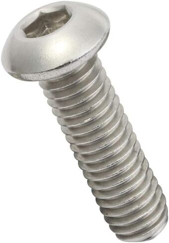 M3-0.5 x 6mm Button Head Socket Cap Screws, Allen Socket Drive, Stainless Steel 18-8, Bright Finish, Quantity 100 in Kuwait