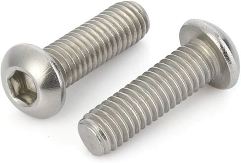 M3-0.5 x 6mm Button Head Socket Cap Screws, Allen Socket Drive, Stainless Steel 18-8, Bright Finish, Quantity 100 in Kuwait