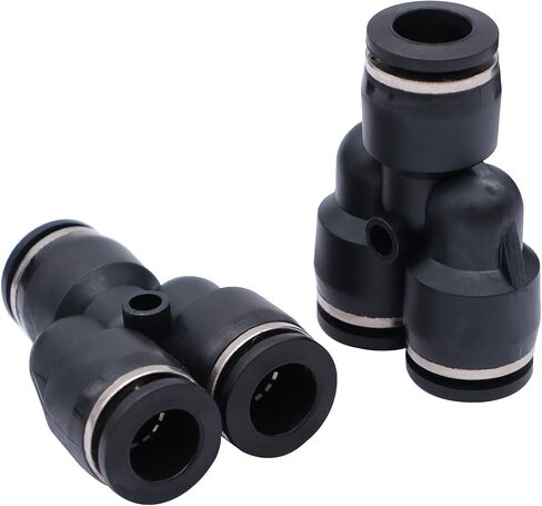 mxuteuk 12pcs 1/2 inch od Push to Connect Fittings Kit, Quick Release Pneumatic Connector Air Line Fittings, 3 y Spliters+3 Elbows+3 tee+3 Straight in Saudi Arabia