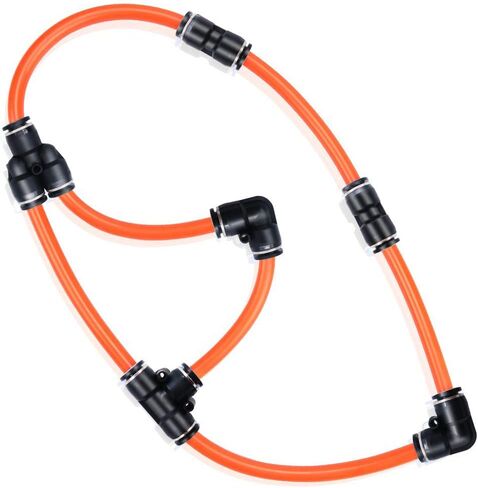 mxuteuk 12pcs 1/2 inch od Push to Connect Fittings Kit, Quick Release Pneumatic Connector Air Line Fittings, 3 y Spliters+3 Elbows+3 tee+3 Straight in Saudi Arabia